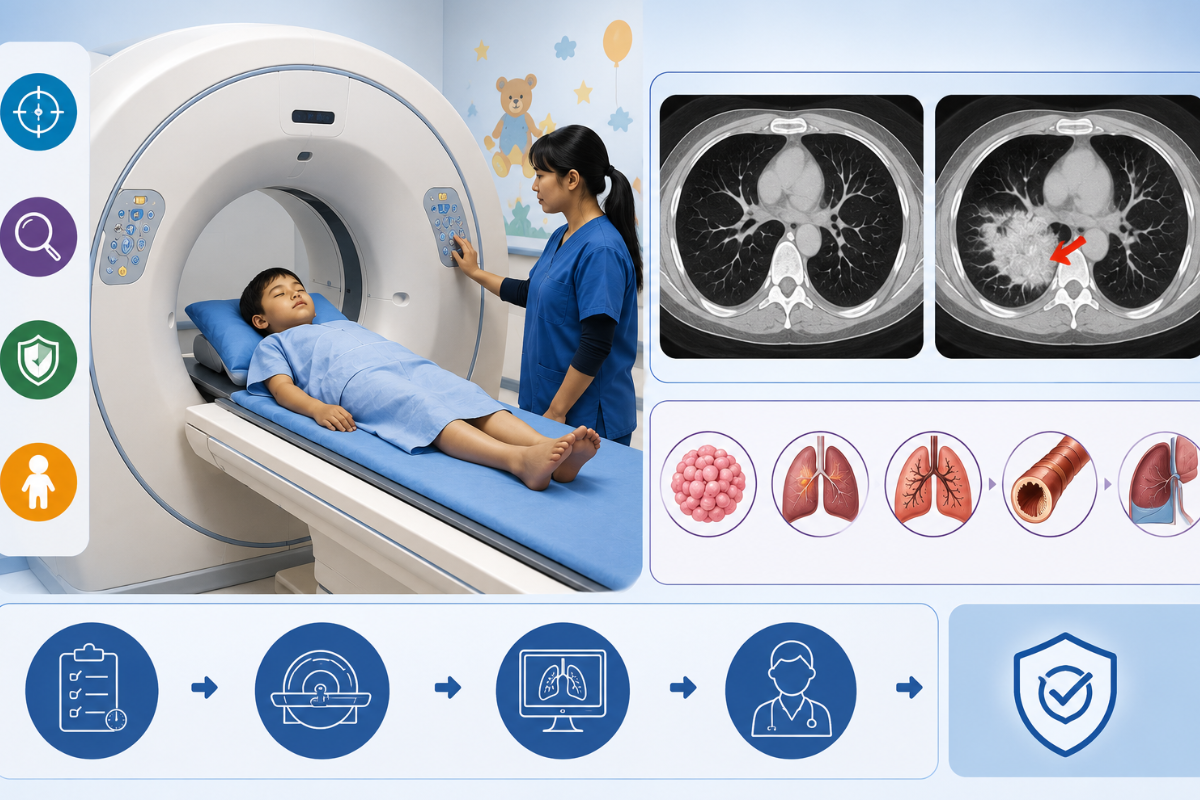 Pediatric CT scan used to diagnose lung abnormalities in children