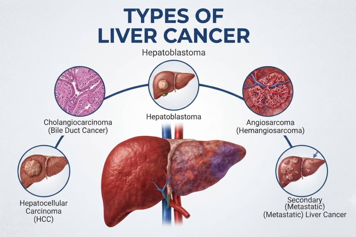 Different types of liver cancer and tumor classifications